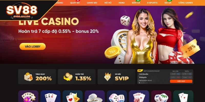 Sự đặc biệt và điểm nhấn của casino SV88 